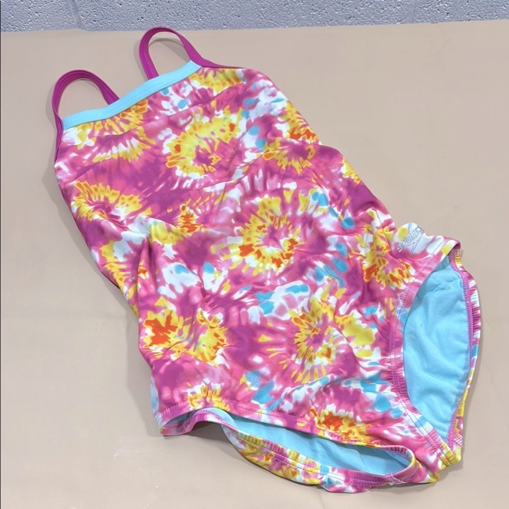 NWT SPEEDO Colorful Tie-Dye Kids Swimsuit​​​​